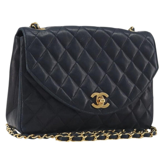 CHANEL Matelasse Chain Bag Blu Navy Originale | Borsa a Catena Oro