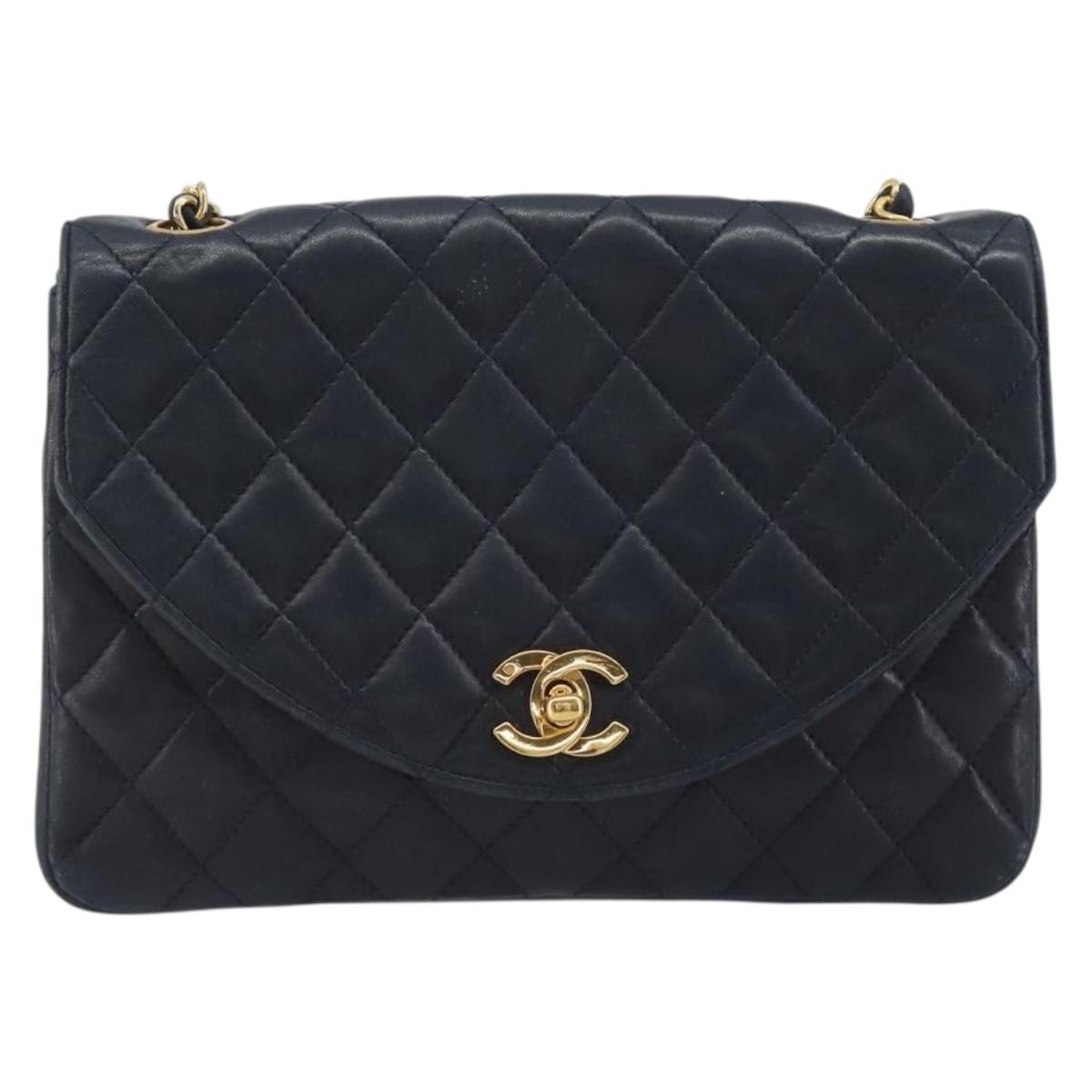 CHANEL Matelasse Chain Bag Blu Navy Originale | Borsa a Catena Oro