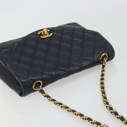 CHANEL Matelasse Chain Bag Blu Navy Originale | Borsa a Catena Oro