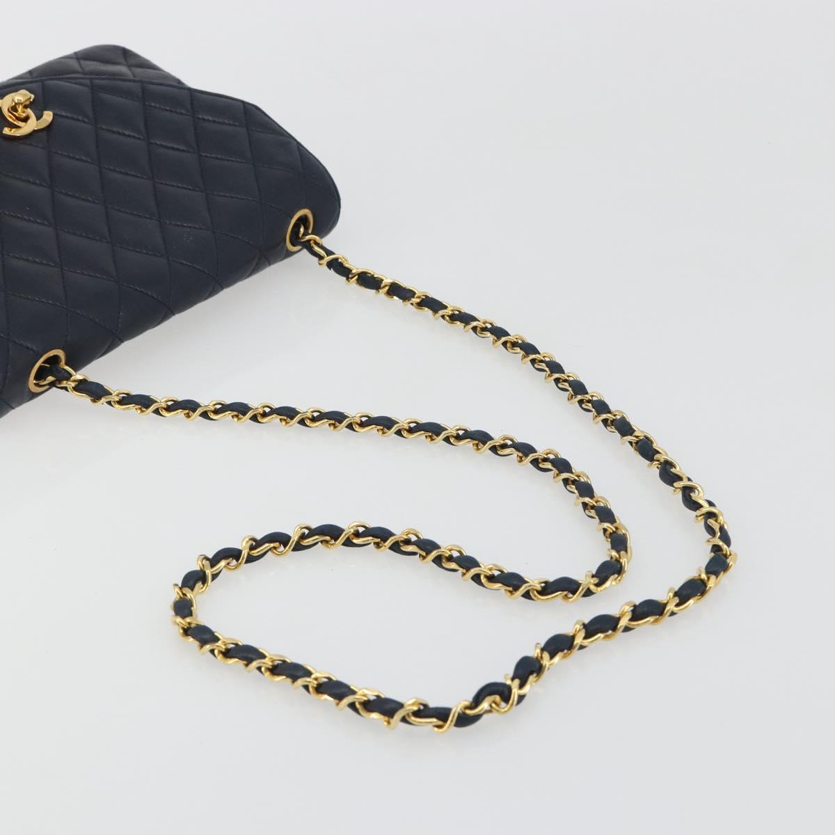 CHANEL Matelasse Chain Bag Blu Navy Originale | Borsa a Catena Oro