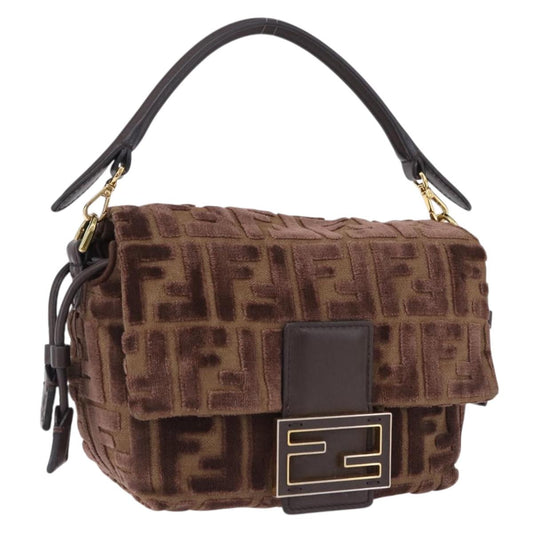FENDI Zucca Canvas Baguette Bag Marrone Oro Originale | Mini Mamma Baguette