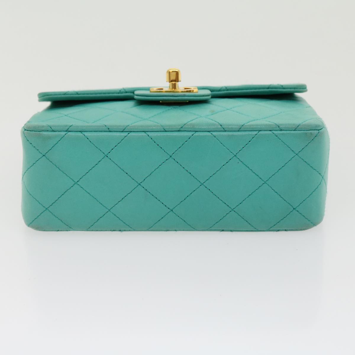 CHANEL Mini Matelasse 17 Flap Chain Bag Azzurra Originale