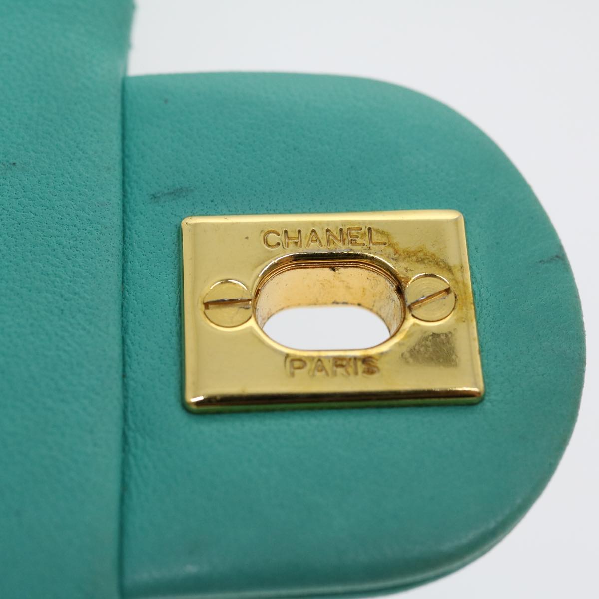 CHANEL Mini Matelasse 17 Flap Chain Bag Azzurra Originale