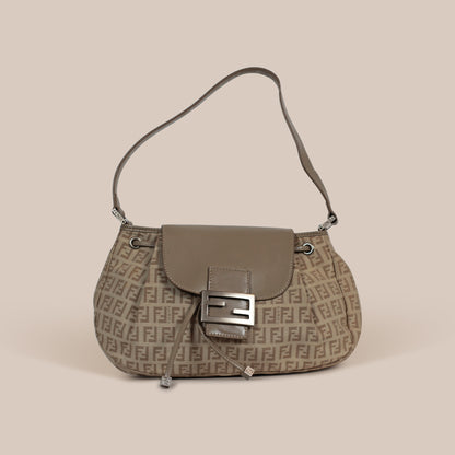 Fendi Zucchino Drawstring Baguette