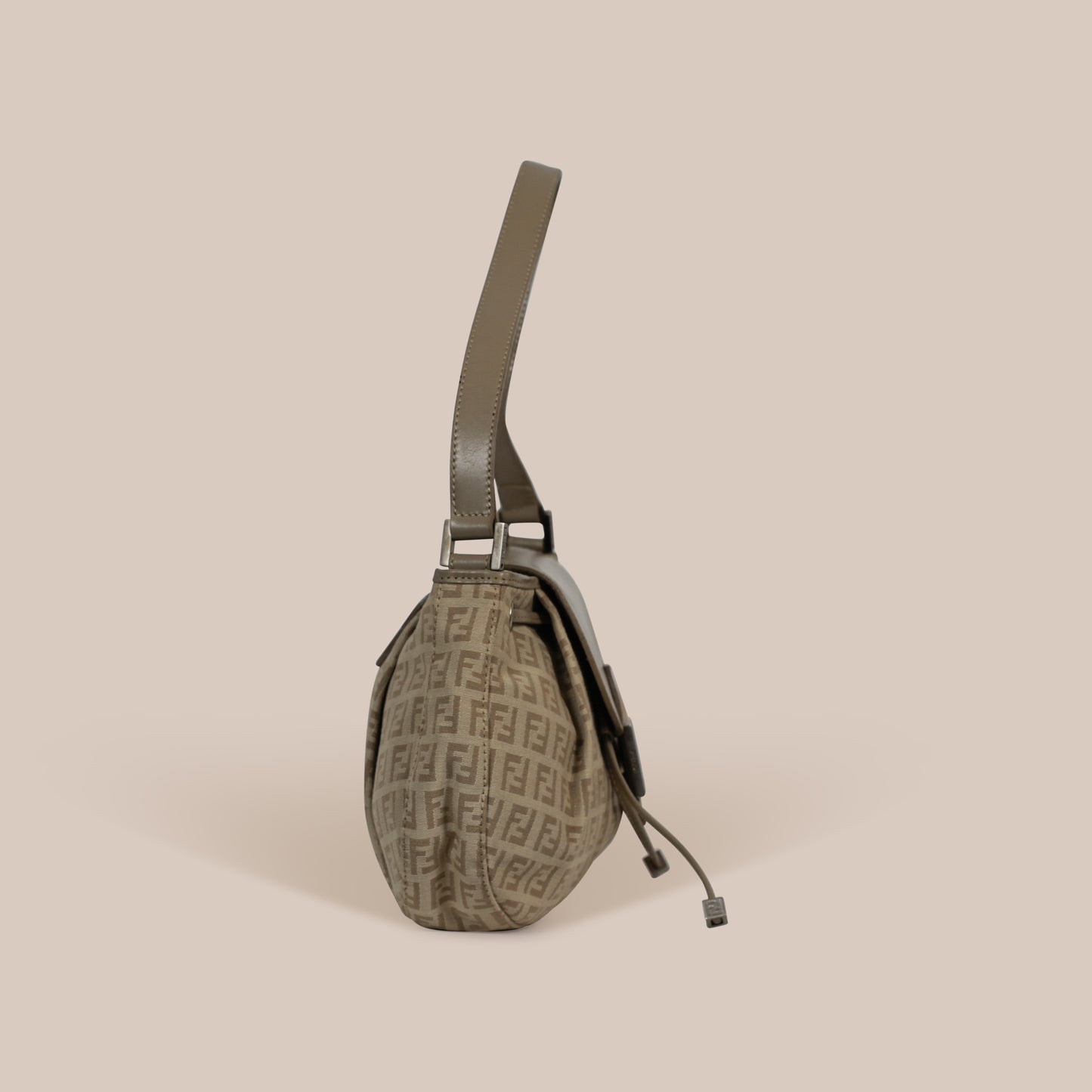 Fendi Zucchino Drawstring Baguette