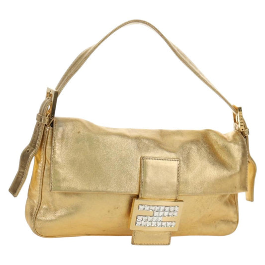 FENDI Mamma Baguette Bag Pelle Oro Originale | Borsa a Tracolla Vintage