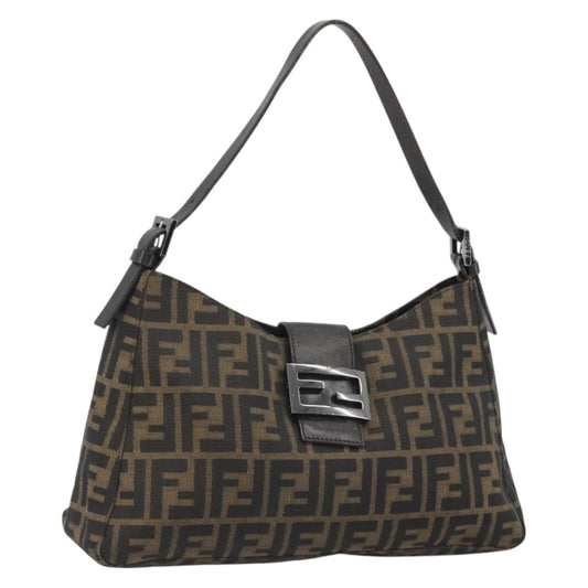 FENDI Zucca Canvas Baguette Bag Nero Marrone Originale | Mamma Baguette