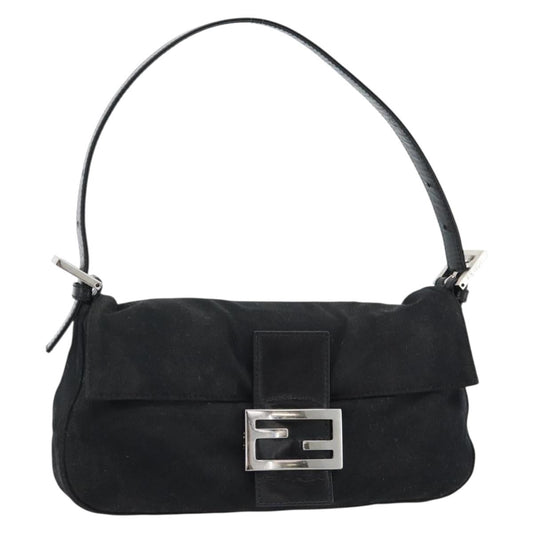 FENDI Mamma Baguette Bag Cotone Nero Argento Originale | Borsa Vintage