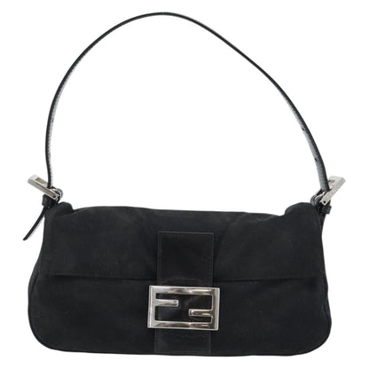 FENDI Mamma Baguette Bag Cotone Nero Argento Originale | Borsa Vintage