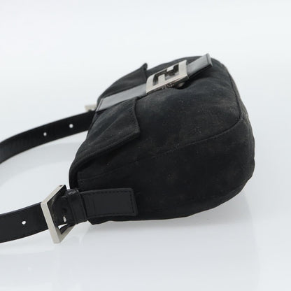 FENDI Mamma Baguette Bag Cotone Nero Argento Originale | Borsa Vintage