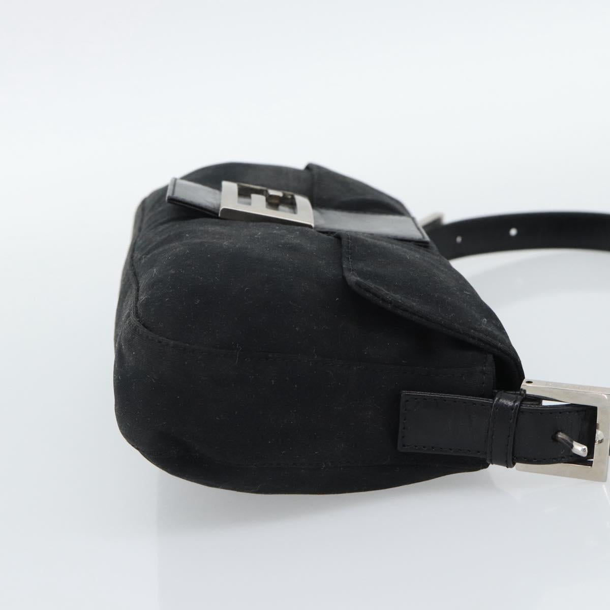 FENDI Mamma Baguette Bag Cotone Nero Argento Originale | Borsa Vintage