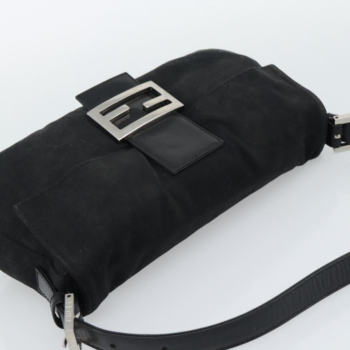 FENDI Mamma Baguette Bag Cotone Nero Argento Originale | Borsa Vintage