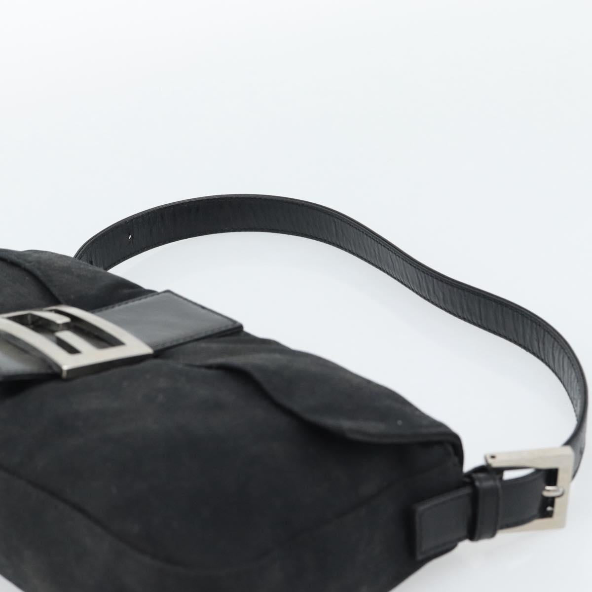 FENDI Mamma Baguette Bag Cotone Nero Argento Originale | Borsa Vintage