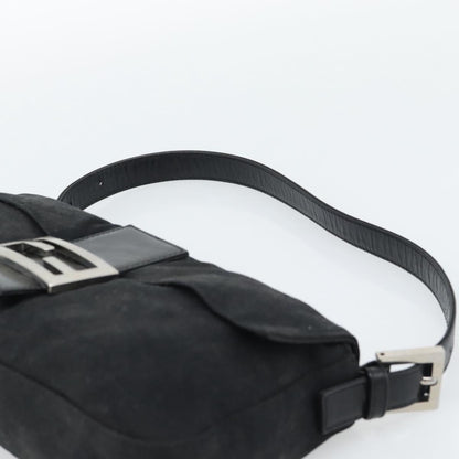 FENDI Mamma Baguette Bag Cotone Nero Argento Originale | Borsa Vintage