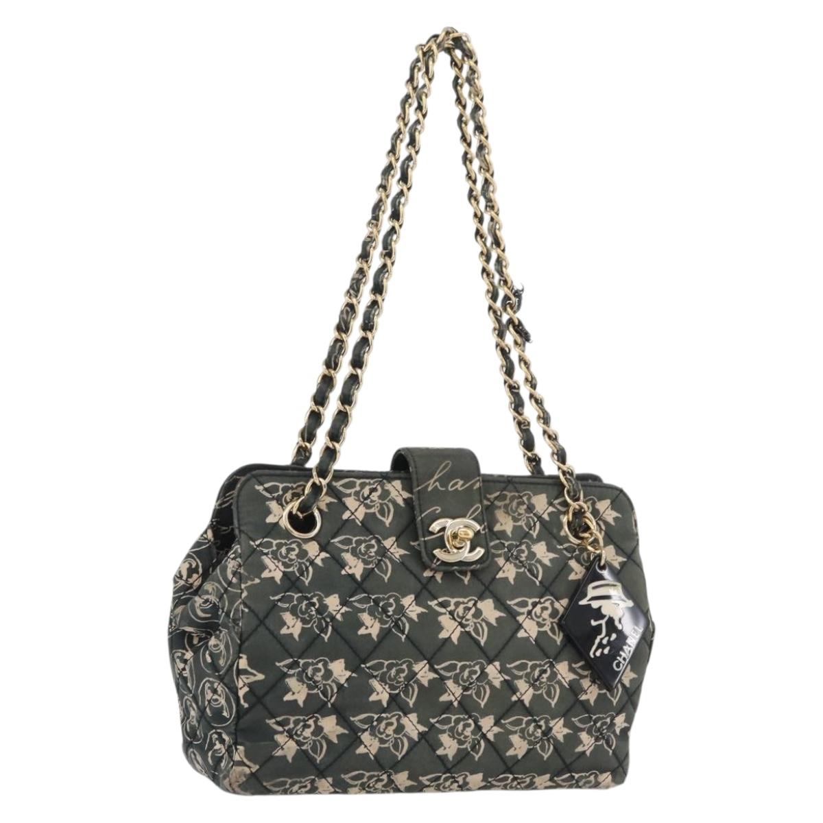 CHANEL Matelasse Chain Bag Verde Originale | Nylon Oro
