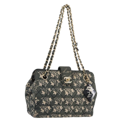 CHANEL Matelasse Chain Bag Verde Originale | Nylon Oro