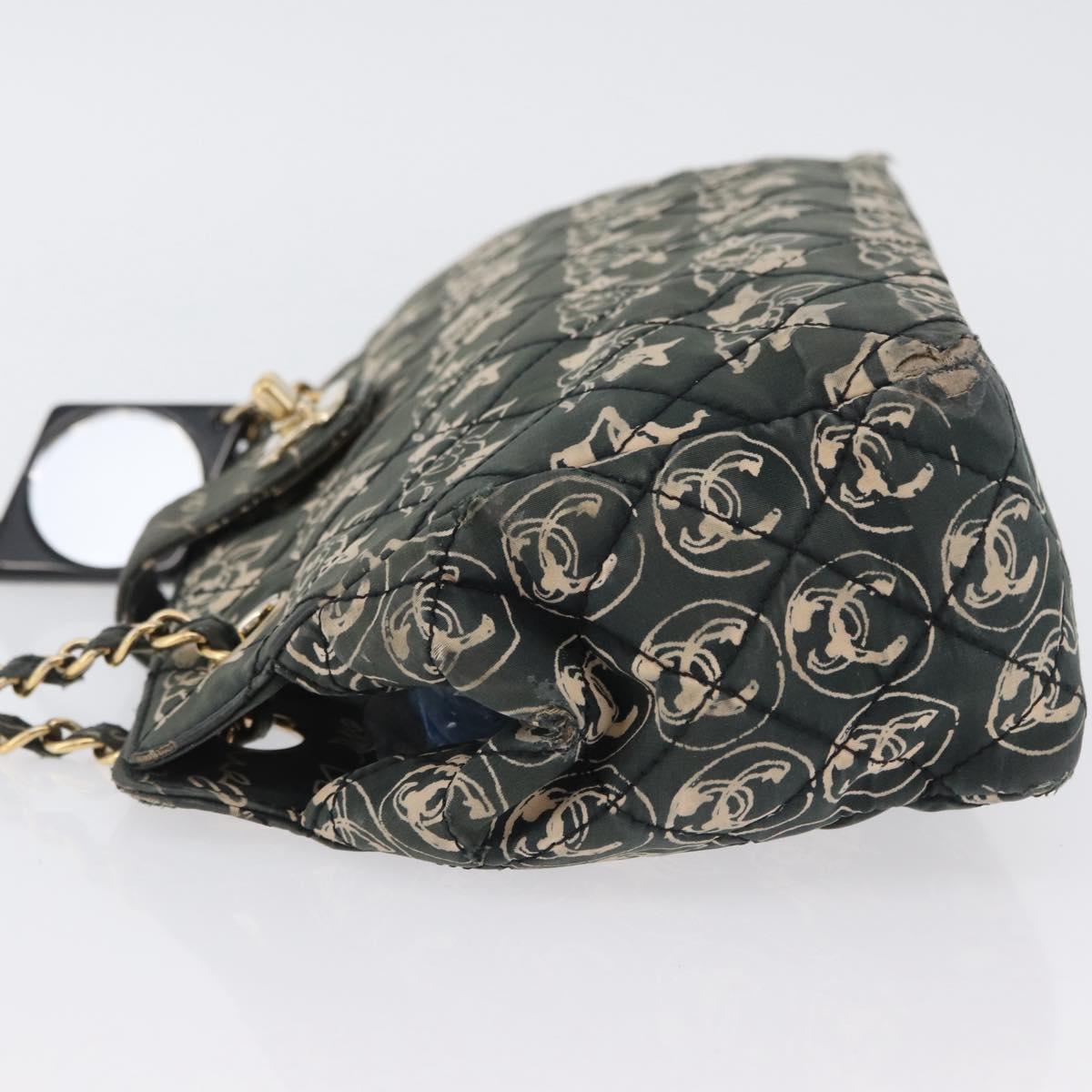 CHANEL Matelasse Chain Bag Verde Originale | Nylon Oro