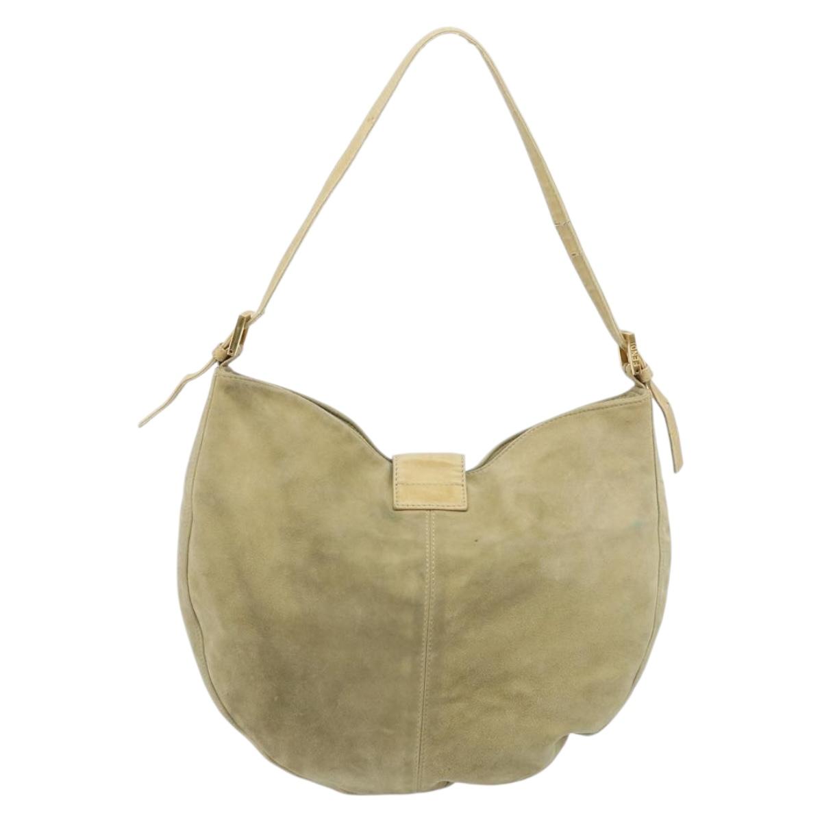 FENDI Mamma Baguette Bag Camoscio Beige Originale | Borsa Vintage Oro