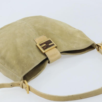FENDI Mamma Baguette Bag Camoscio Beige Originale | Borsa Vintage Oro