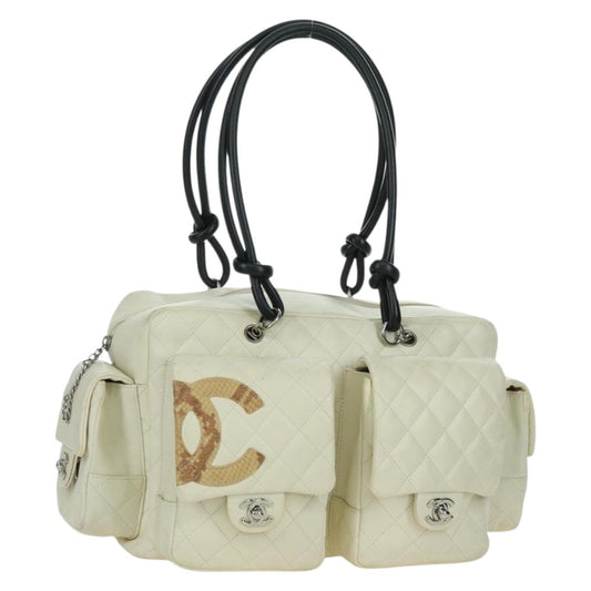 CHANEL Cambon Line Matelasse Hand Bag Bianca Originale | Borsa Argento