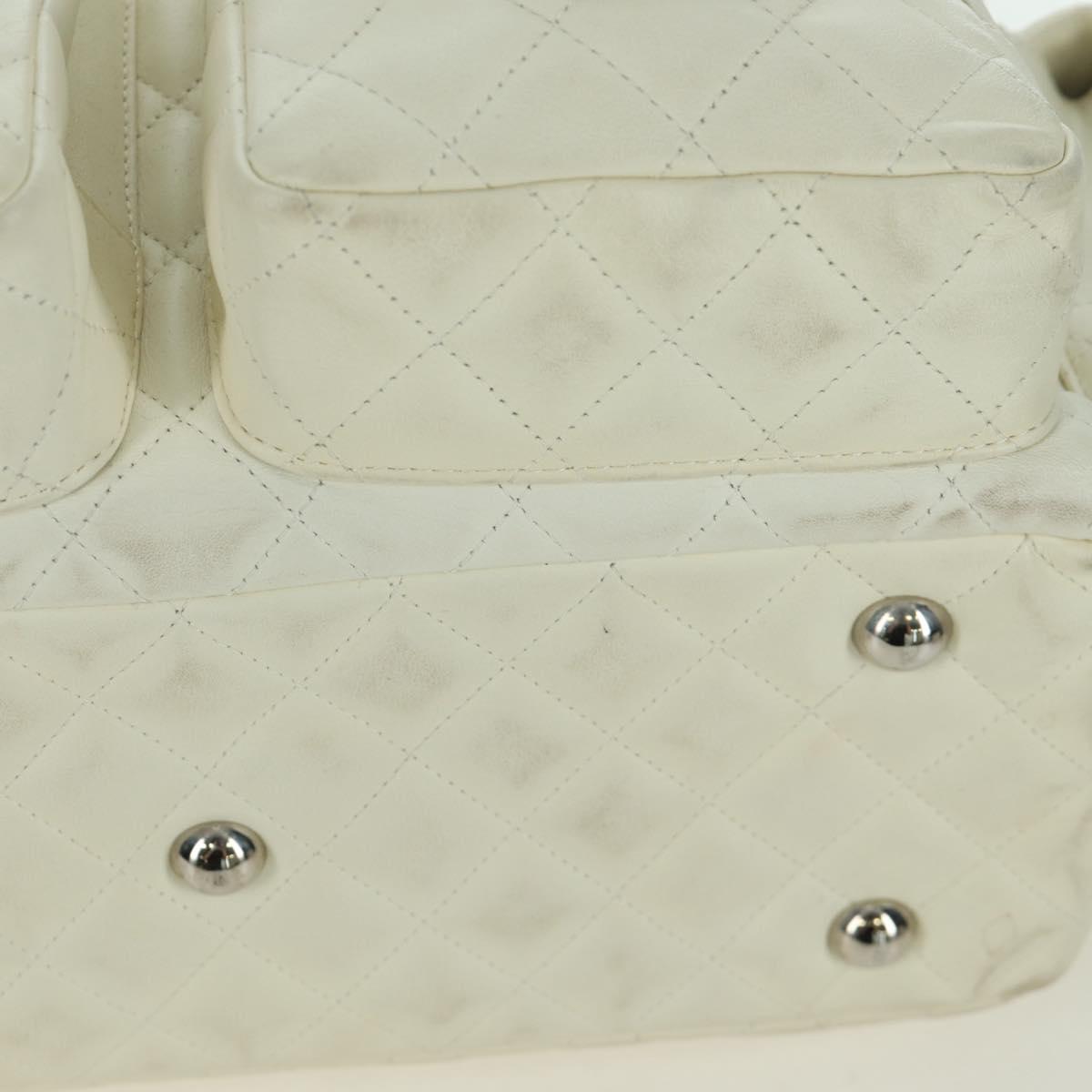CHANEL Cambon Line Matelasse Hand Bag Bianca Originale | Borsa Argento