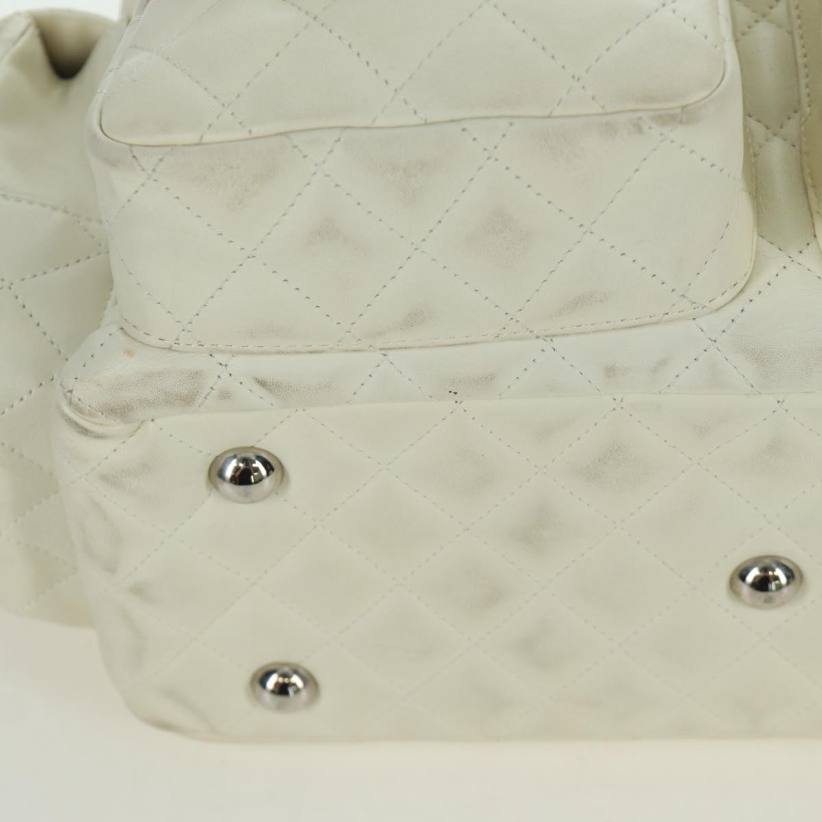 CHANEL Cambon Line Matelasse Hand Bag Bianca Originale | Borsa Argento
