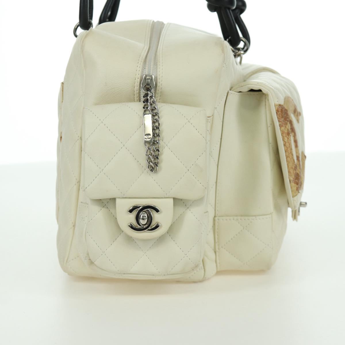 CHANEL Cambon Line Matelasse Hand Bag Bianca Originale | Borsa Argento