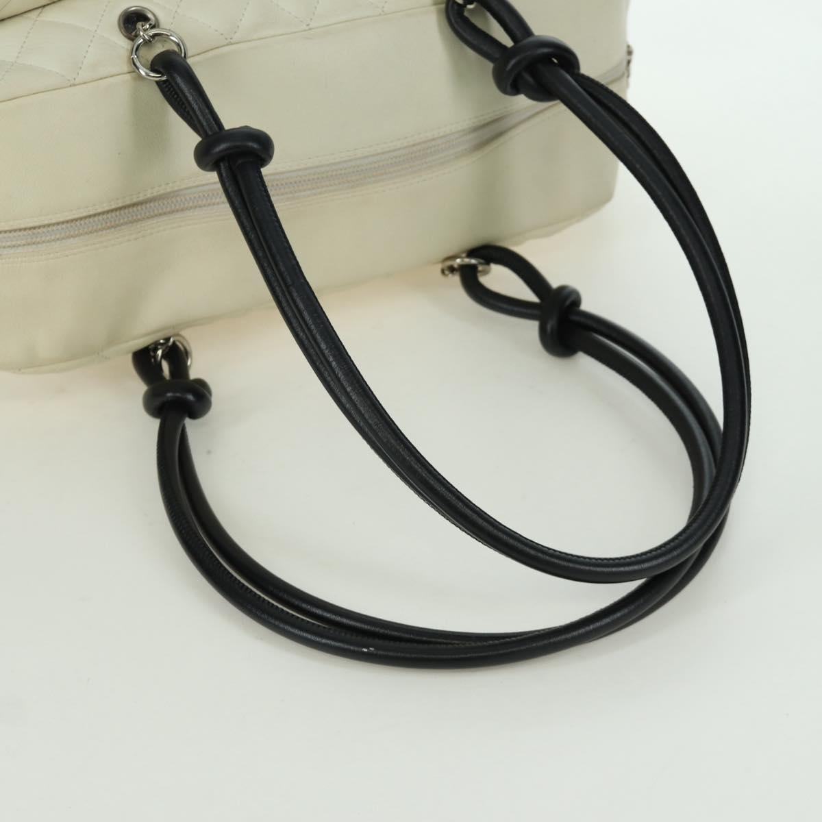 CHANEL Cambon Line Matelasse Hand Bag Bianca Originale | Borsa Argento