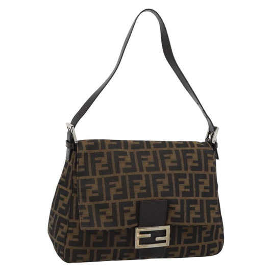 FENDI Zucca Canvas Baguette Bag Nero Marrone Originale | Mamma Baguette