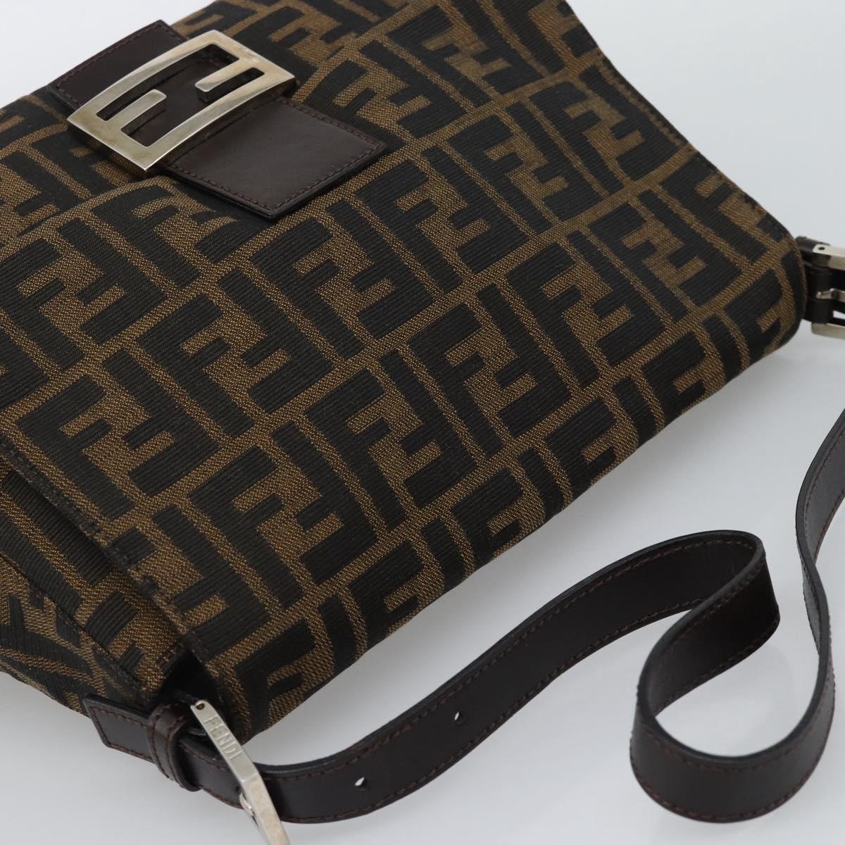 FENDI Zucca Canvas Baguette Bag Nero Marrone Originale | Mamma Baguette