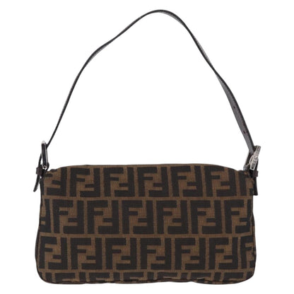 FENDI Zucca Canvas Baguette Bag Marrone Argento Originale | Mamma Baguette