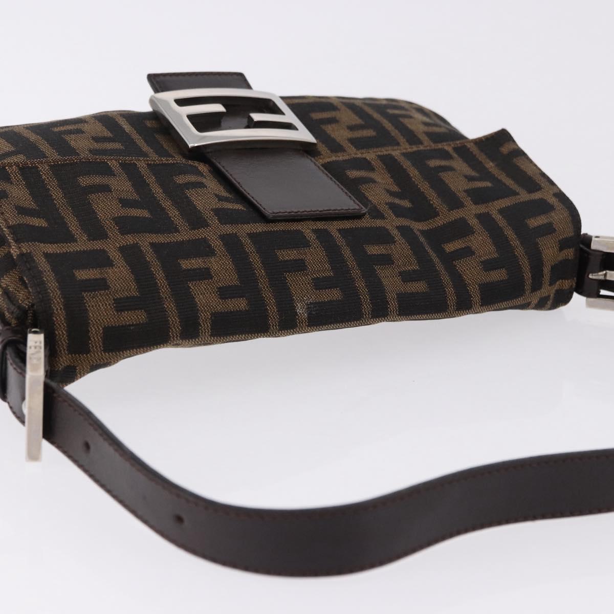 FENDI Zucca Canvas Baguette Bag Marrone Argento Originale | Mamma Baguette