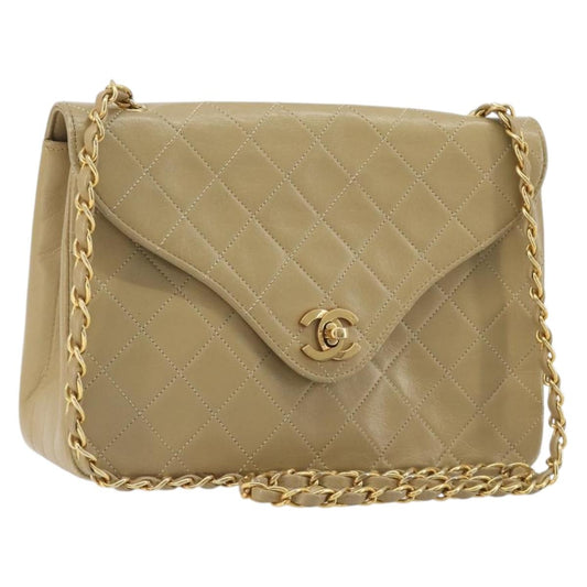 CHANEL Matelasse Chain Bag Beige Originale | Borsa a Catena Oro