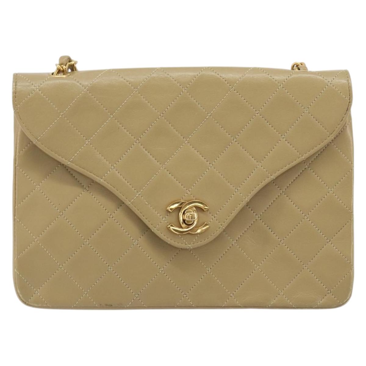 CHANEL Matelasse Chain Bag Beige Originale | Borsa a Catena Oro