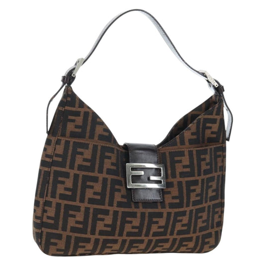 FENDI Zucca Canvas Baguette Bag Marrone Nero Originale | Mamma Baguette
