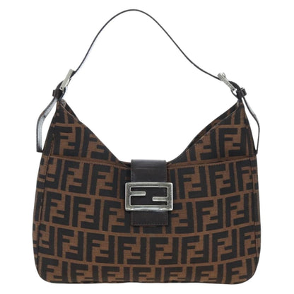 FENDI Zucca Canvas Baguette Bag Marrone Nero Originale | Mamma Baguette