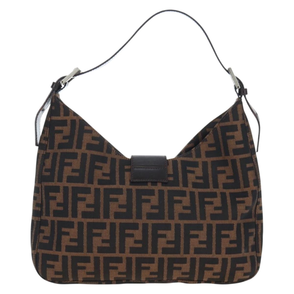 FENDI Zucca Canvas Baguette Bag Marrone Nero Originale | Mamma Baguette
