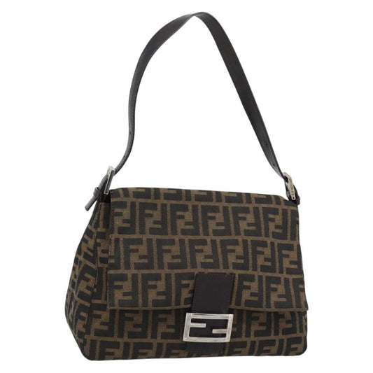 FENDI Zucca Canvas Baguette Bag Marrone Argento Originale | Mamma Baguette