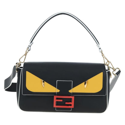 FENDI Bugs Monster Baguette Bag Pelle Nera Originale | Borsa a Tracolla 8BR600