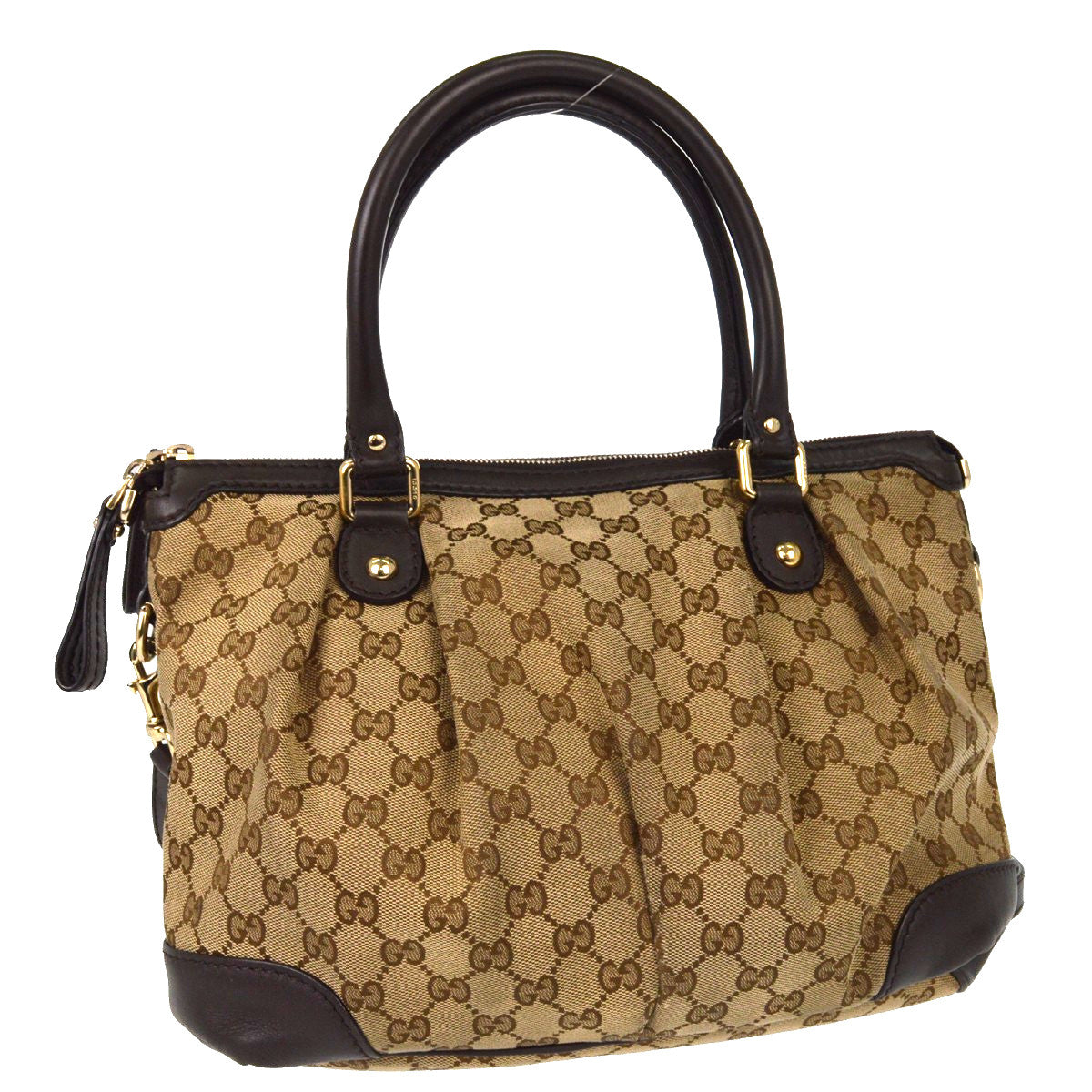 Borsa Gucci Sukey 2way Vintage in Tela GG Beige – foto 2