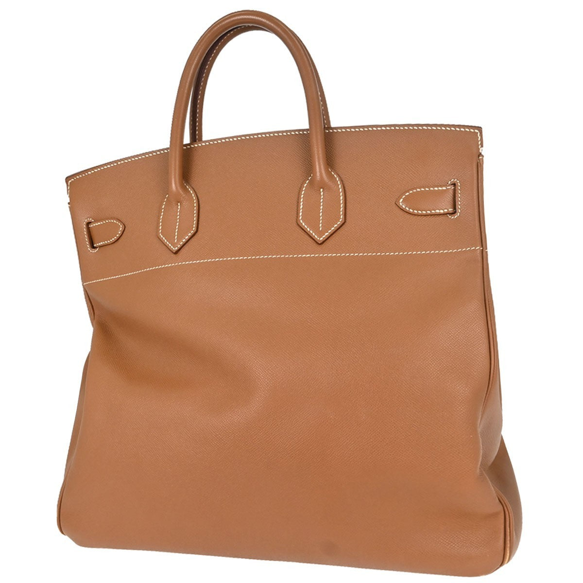 Borsa Hermès HAC Haut à Courroies 40 Vintage in Pelle Courchevel Gold – foto 2