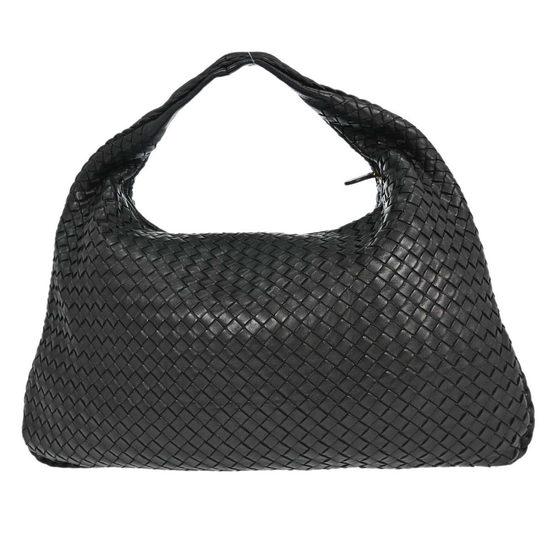 Bottega Veneta Hobo Intrecciato in Pelle Nera Vintage