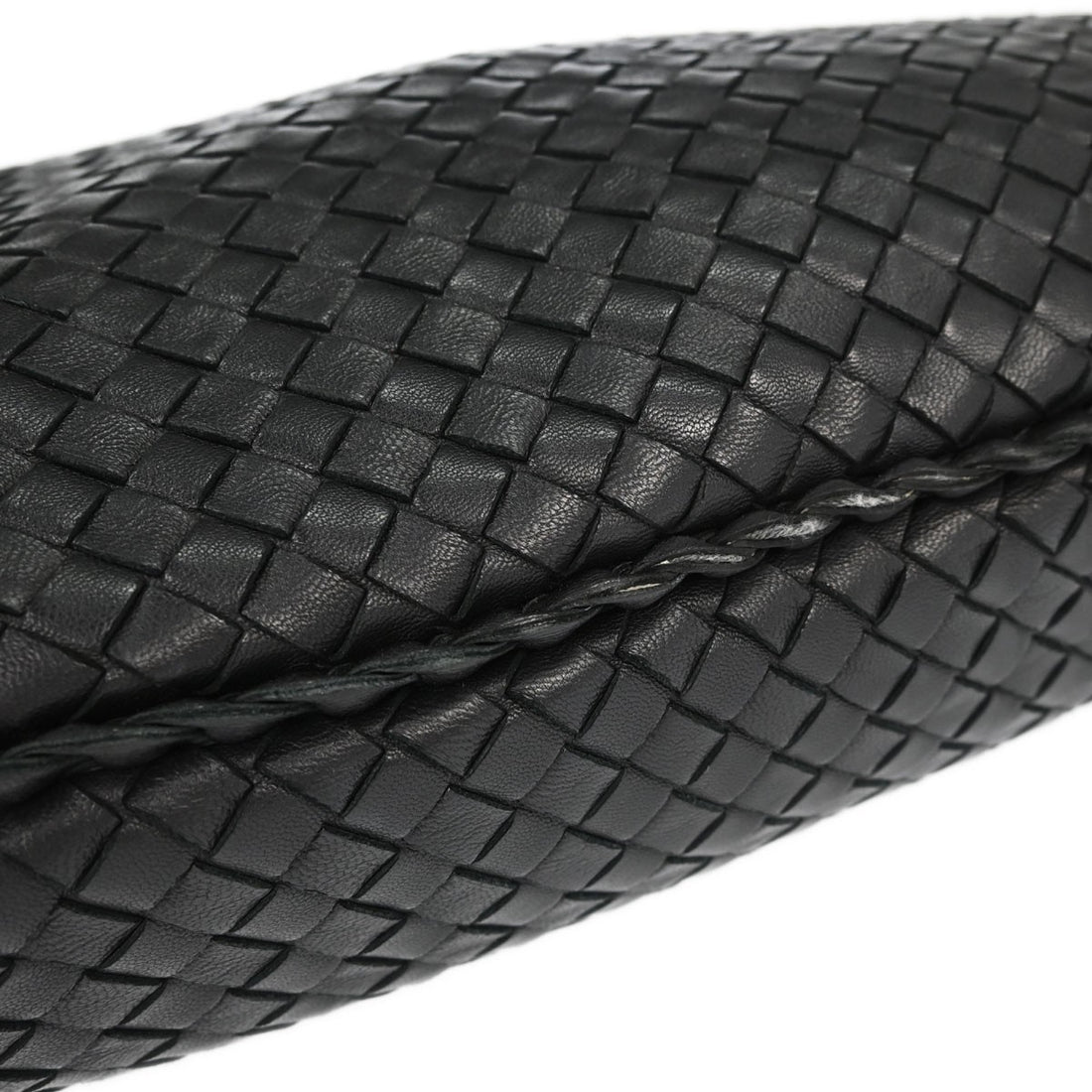 Bottega Veneta Hobo Intrecciato in Pelle Nera Vintage