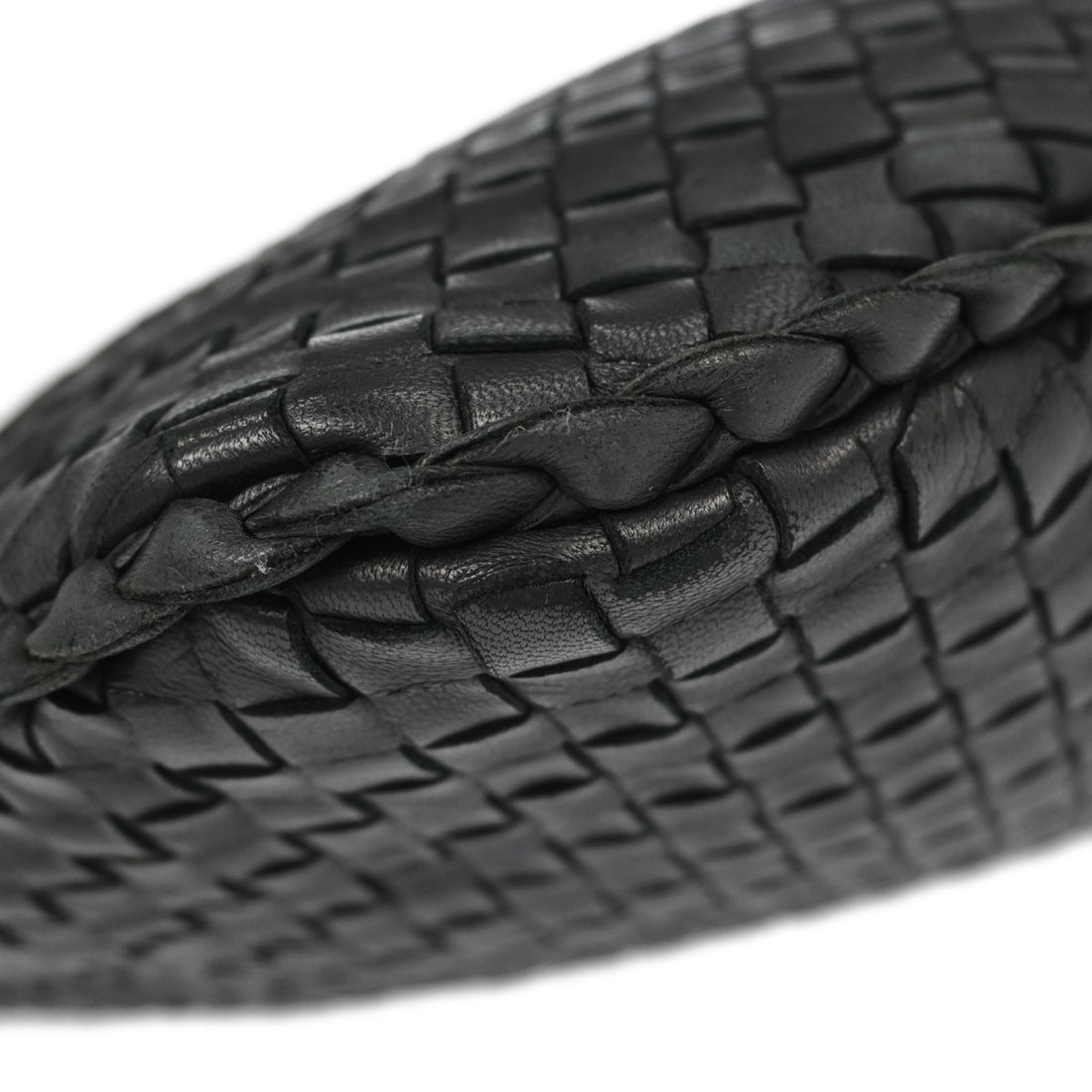 Bottega Veneta Hobo Intrecciato in Pelle Nera Vintage