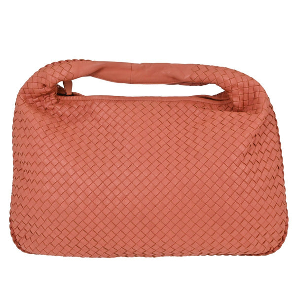 Bottega Veneta Hobo Intrecciato in Pelle di Agnello Intrecciato Rosa Vintage