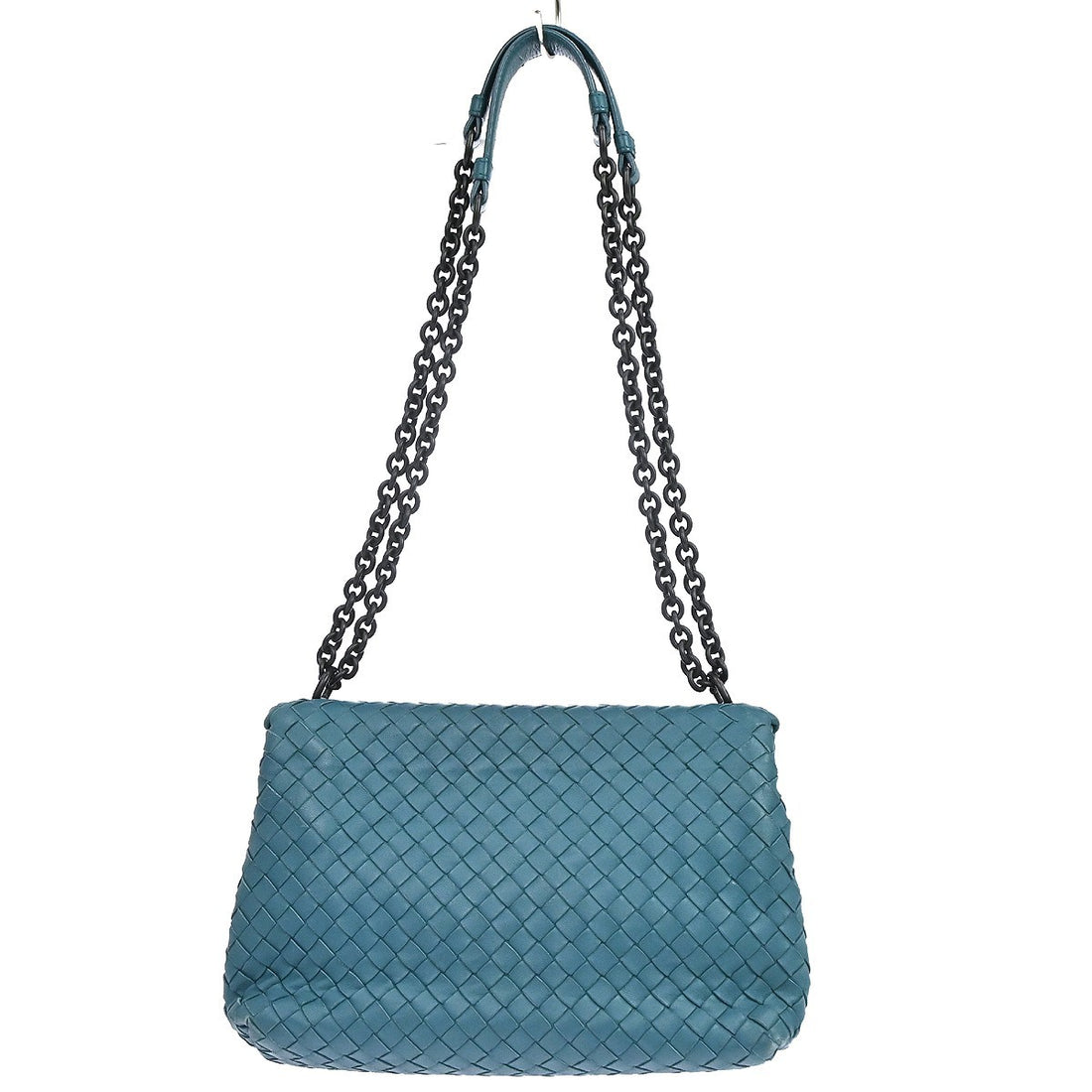 Bottega Veneta Intrecciato in Pelle di Agnello Blu Vintage
