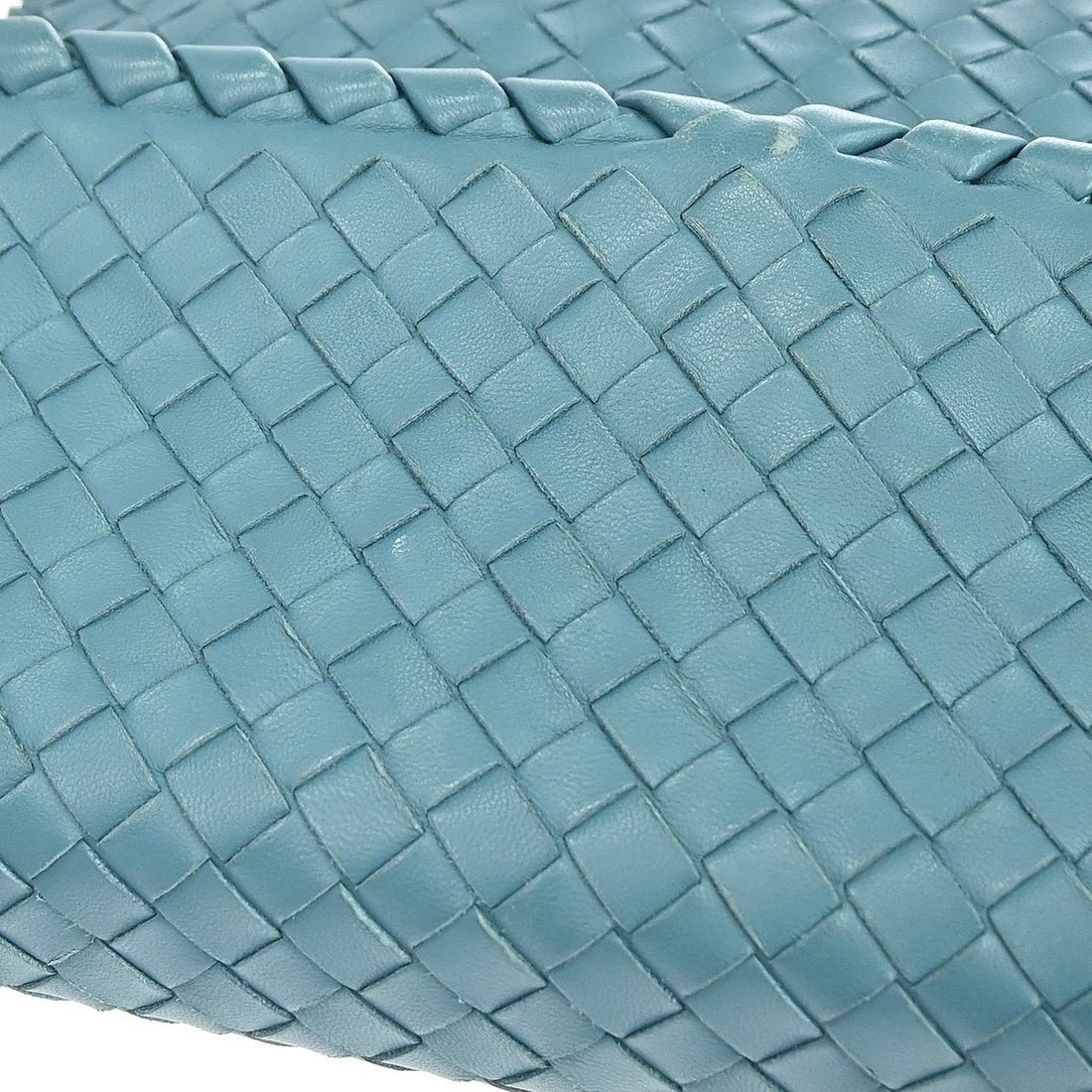 Bottega Veneta Intrecciato in Pelle di Agnello Blu Vintage