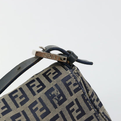 FENDI Zucchino Canvas Baguette Bag Navy Originale | Mamma Baguette Argento