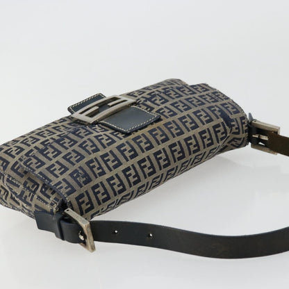 FENDI Zucchino Canvas Baguette Bag Navy Originale | Mamma Baguette Argento