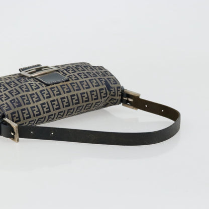 FENDI Zucchino Canvas Baguette Bag Navy Originale | Mamma Baguette Argento